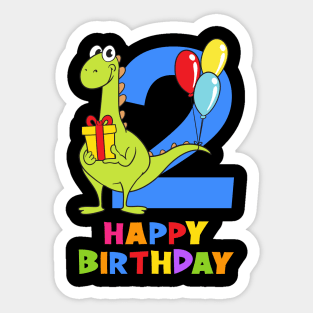 2nd Birthday Party 2 Year Old 2 Years Sticker